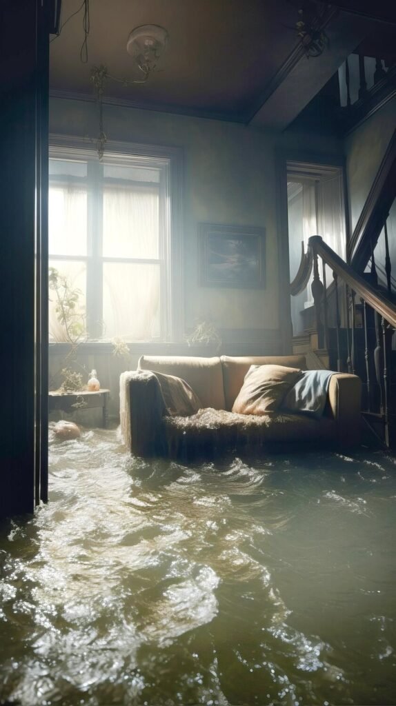 flooded private house interior climate change natural disasters concept 128711 15058